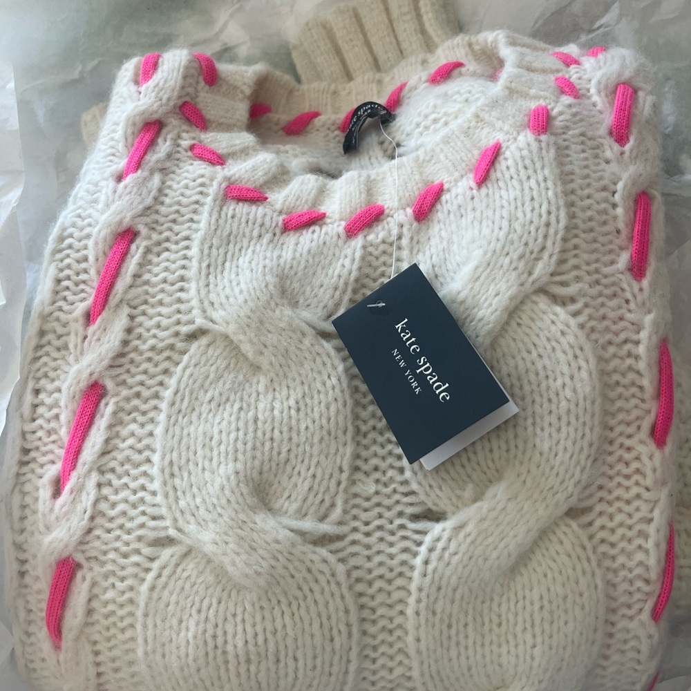 Cable Knit Sweater- XL - Kate Spade